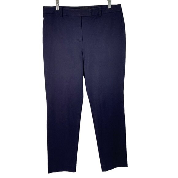 Talbots High Waist Straight Leg Pant Size 10 Navy Blue - Picture 1 of 5